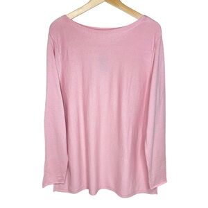 J. Jill NWT Pink Boatneck Cotton Blend Sweater Size LP